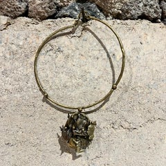 Brutalistische Messing-Halskette Milagros Serie, Pal Kepenyes, 1970er Jahre