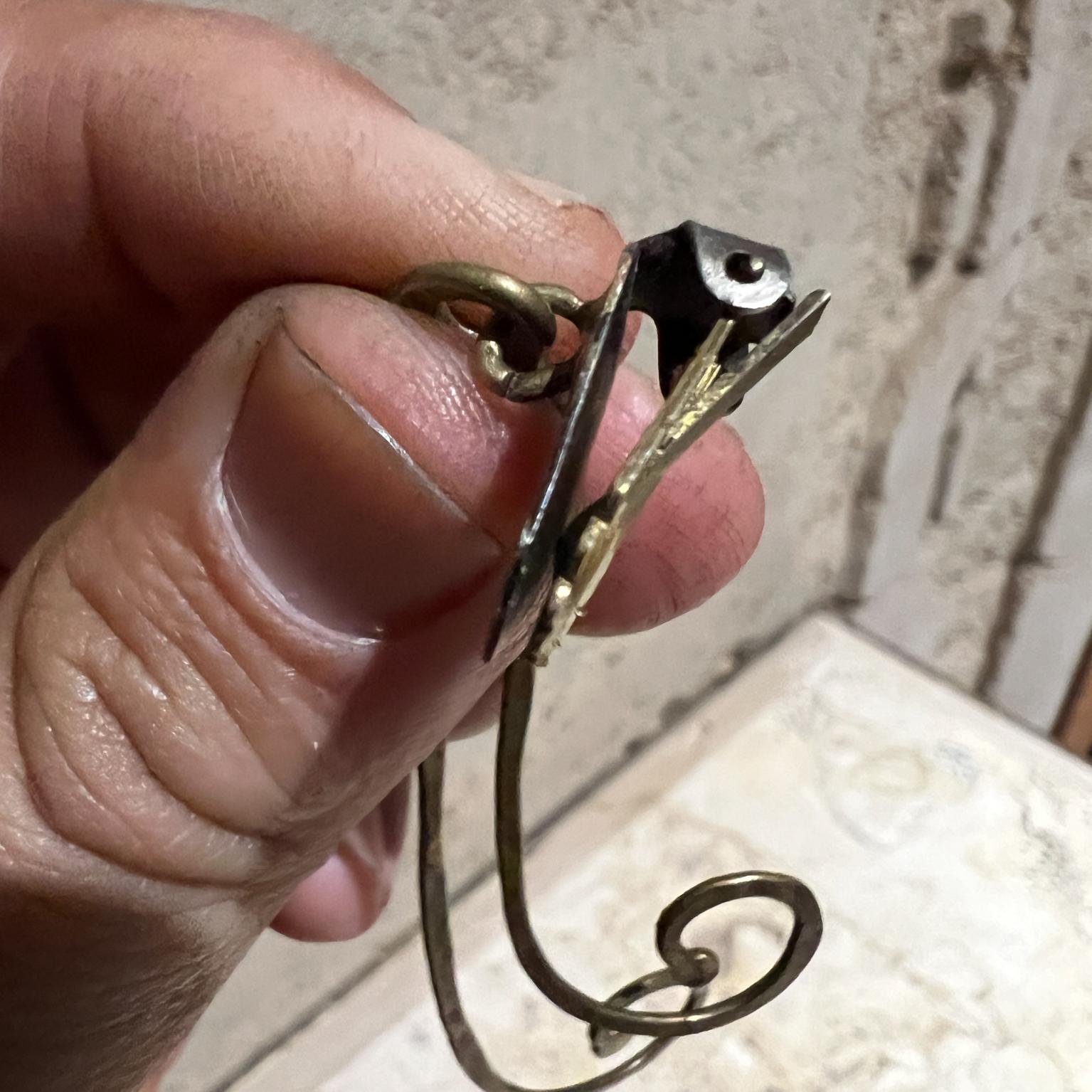 Late 20th Century 1970s Pal Kepenyes Sculptural Brass Pendant For Sale