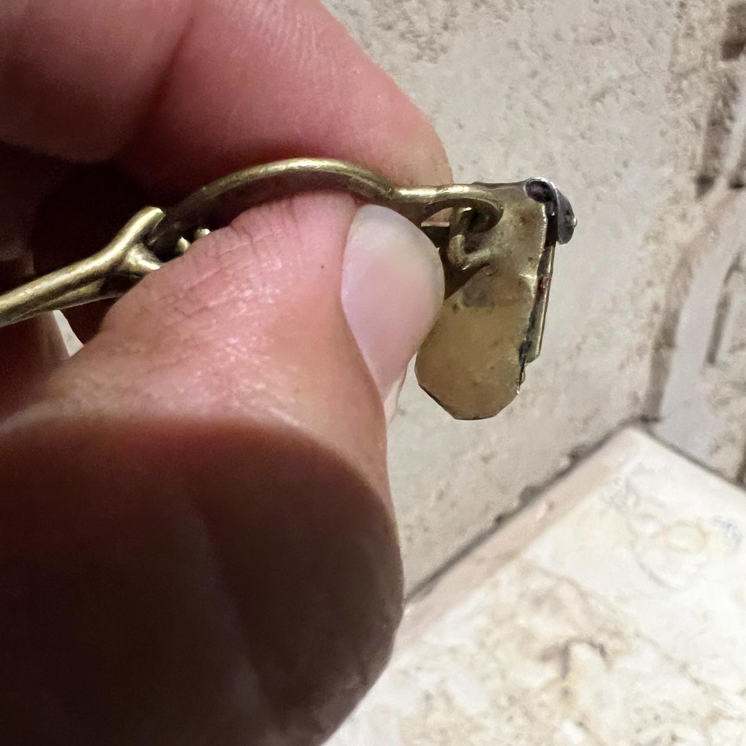 1970s Pal Kepenyes Sculptural Brass Pendant For Sale 1