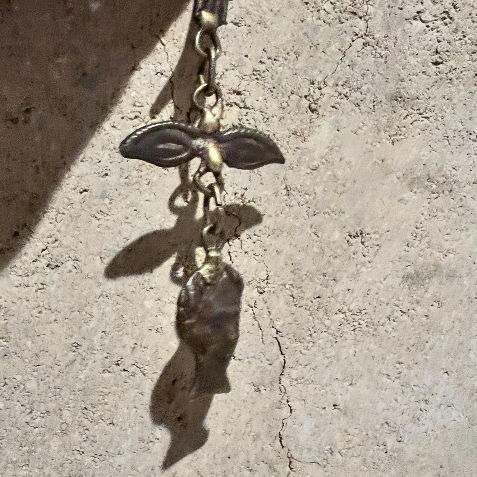 1970s Pal Kepenyes Sculptural Brass Pendant Milagros For Sale 1