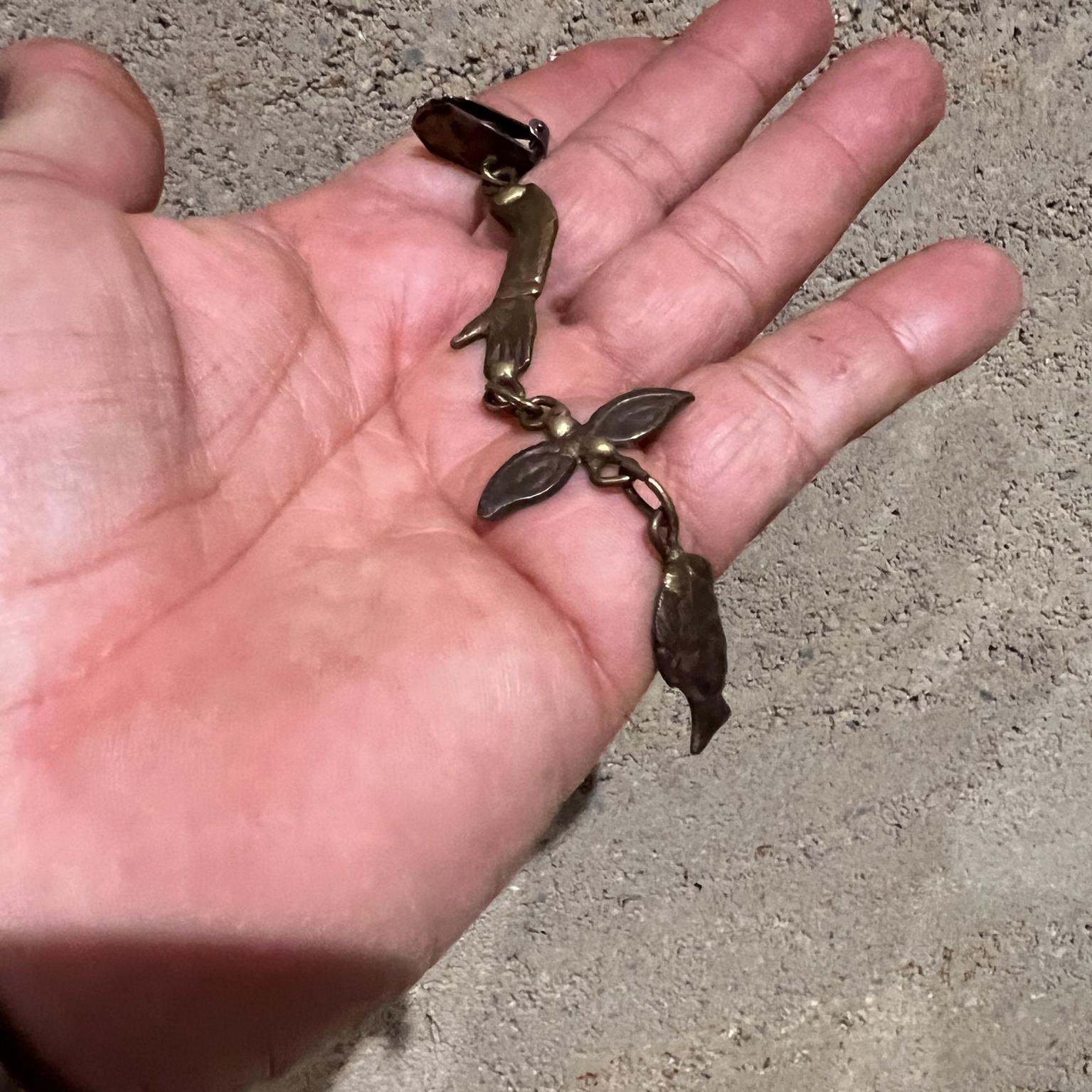 1970s Pal Kepenyes Sculptural Brass Pendant Milagros For Sale 2