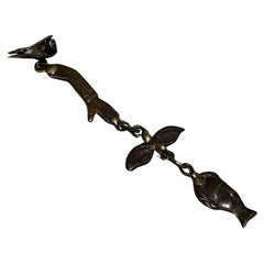 1970s Pal Kepenyes Sculptural Brass Pendant Milagros