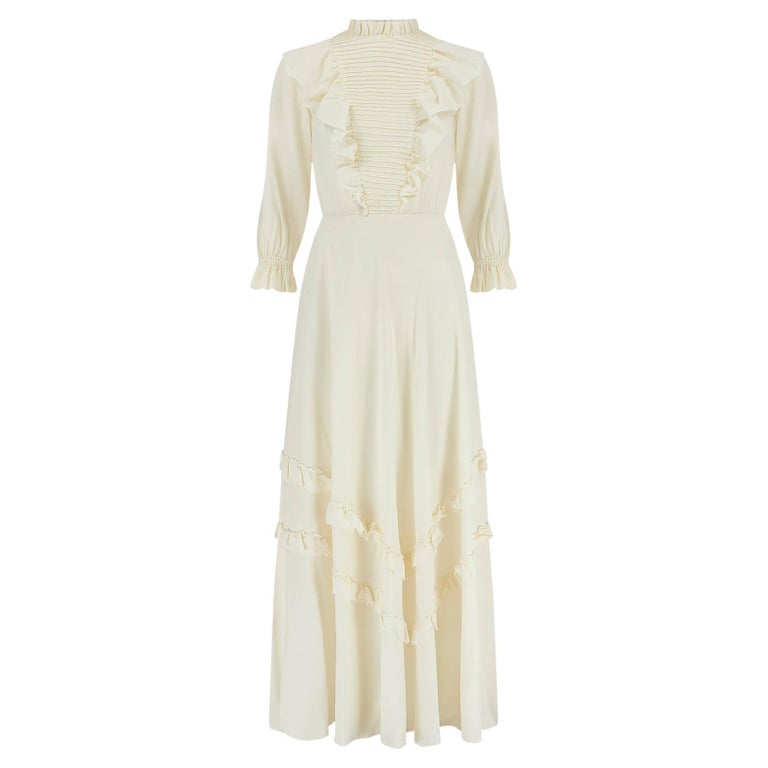 topshop ivory chiffon ruffle maxi dress Topshop - Chiffon Maxi Dress - Women - Polyester - 12 US
