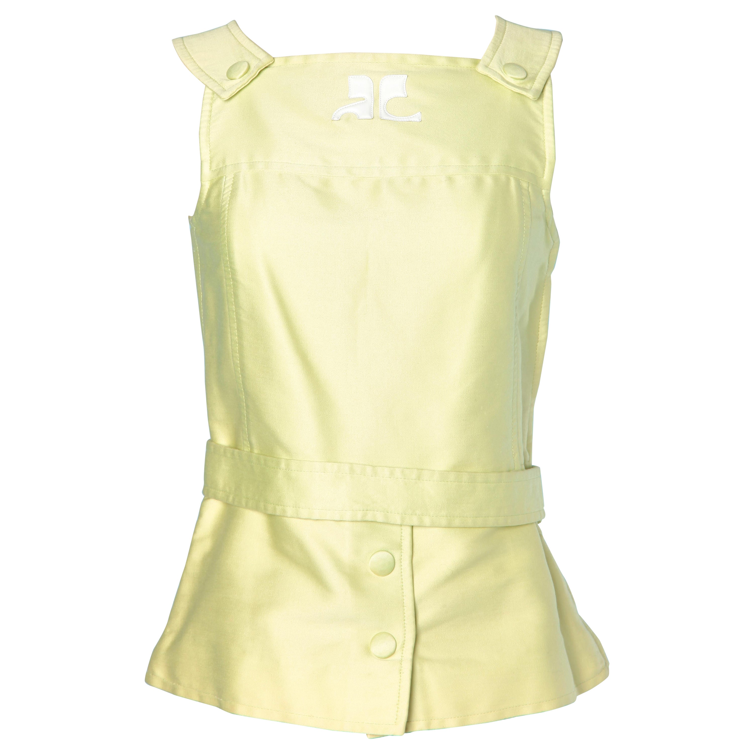 1970
s Pale green top Courrèges
