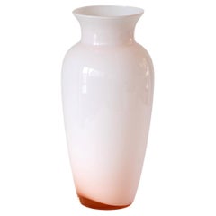 1970er Jahre Blassrosa Italienische Murano Glas Vase