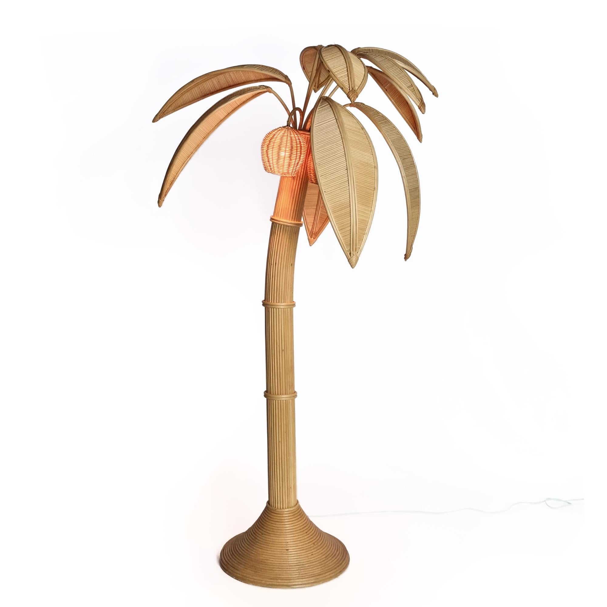 Bohemian 1970s Palm Tree Floor Lamp by Mario Lopez Torres