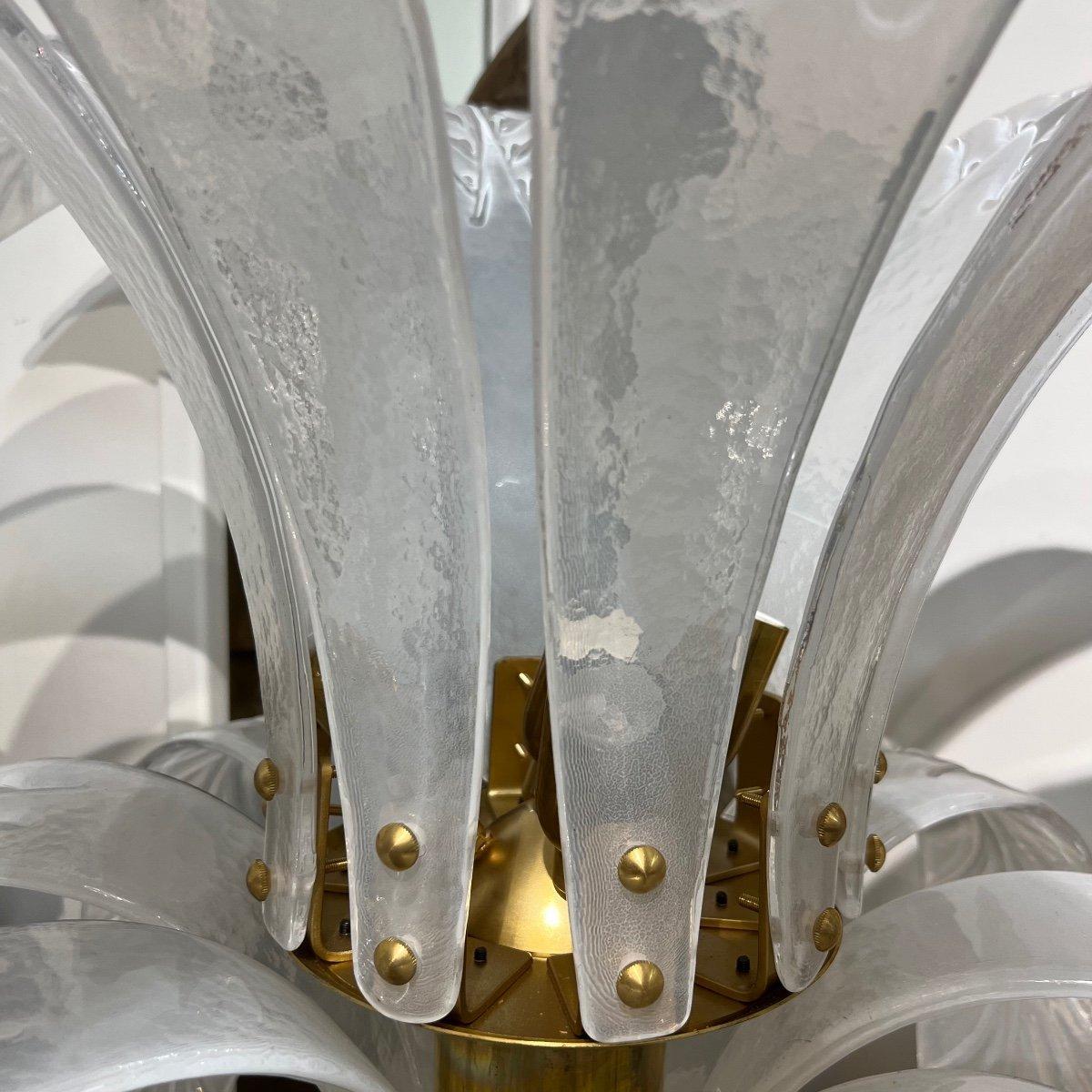 1970's Palm Tree Floor Lamp in Murano Glass For Sale 2