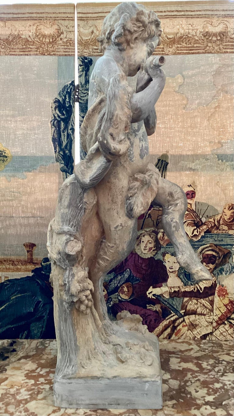 1970s Pan Large Cast Statue For Sale at 1stDibs