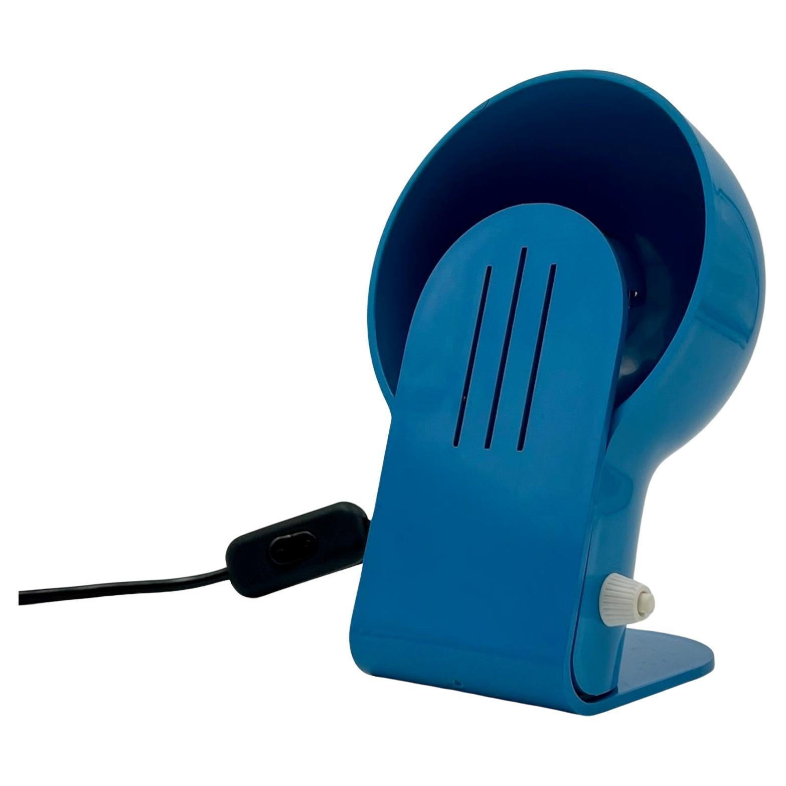 1970s 'Panda' Blue Desk Lamp by Ambrogio Pozzi for Harveiluce Italy