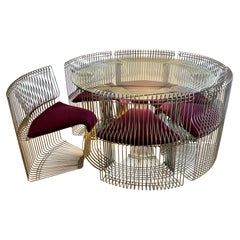 1970s 'Pantonova' Dining Table and 6 Chairs by Verner Panton