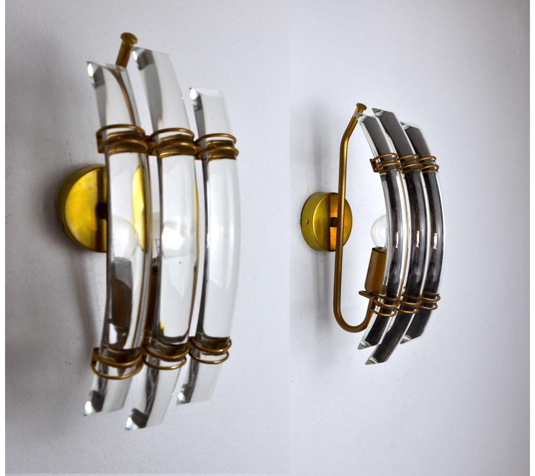 1970s Paolo Venini Wall Lamps, Italy, a Pair For Sale 2