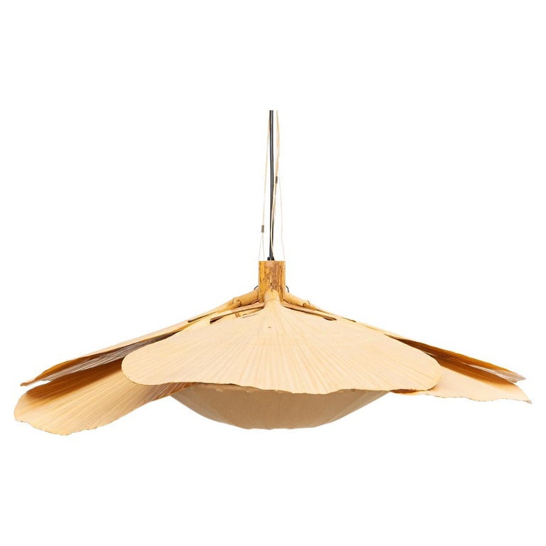 1970s Paper, Bamboo and Metal Ceiling Lamp by Ingo Maurer For Sale at  1stDibs