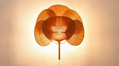 1970s Paper, Bamboo and Metal Wall Lamp by Ingo Maurer