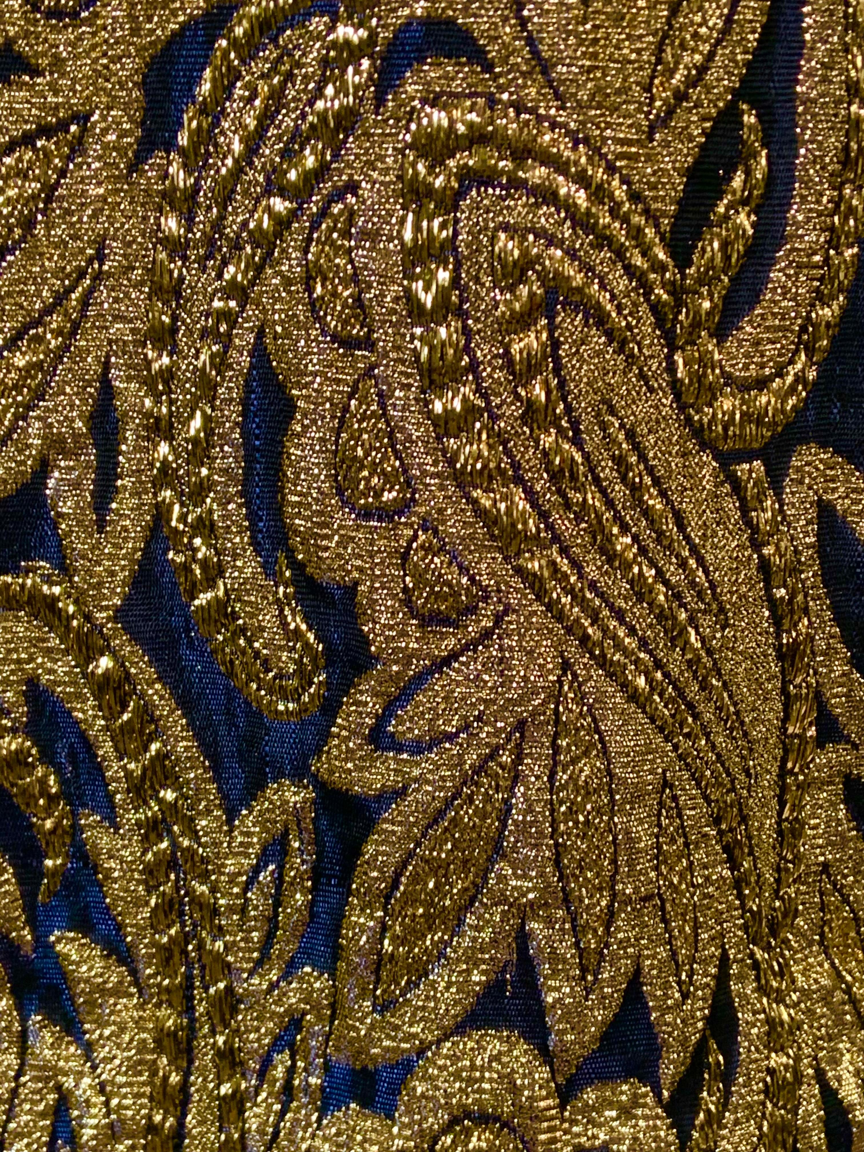 1970's Paraphernalia Moroccan Jacket Purple Silk with Bright Gold Metallic  For Sale 4