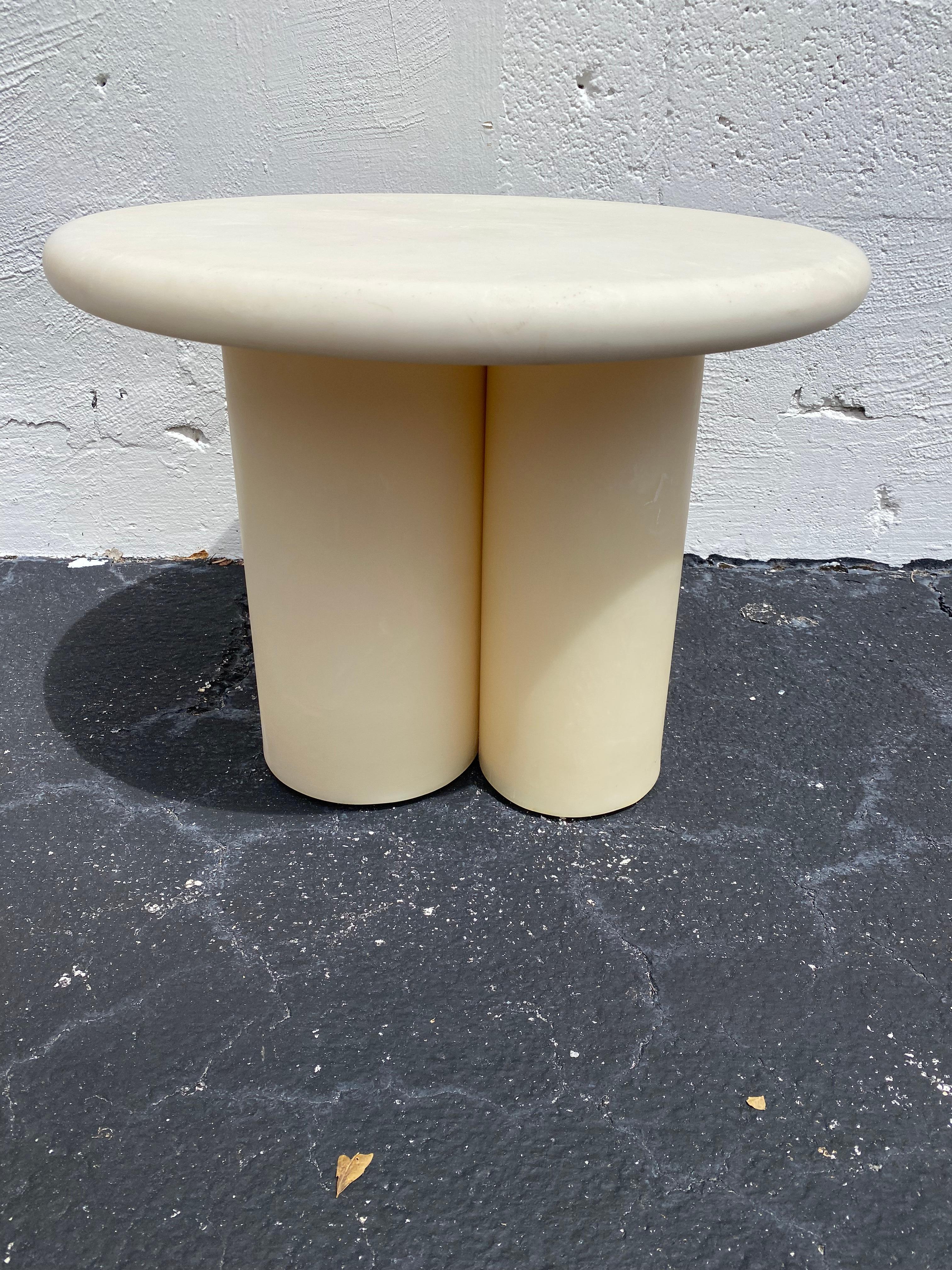 1970s Parchment Molded Resin Clover Mushrooms Nesting Coffee Table For Sale 7
