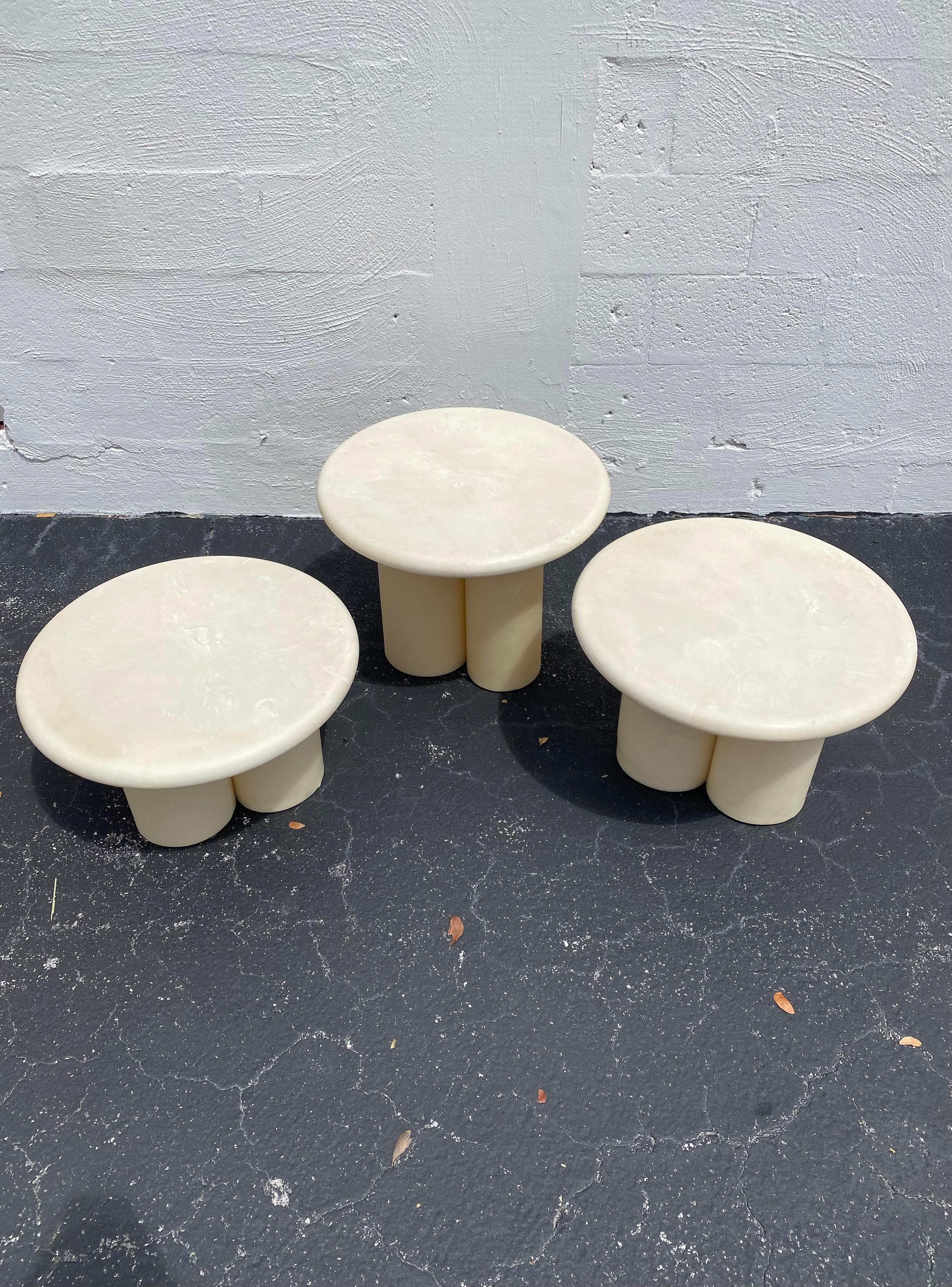 On offer on this occasion is one of the most stunning and rare, nesting coffee tables you could hope to find. Outstanding design is exhibited throughout. The beautiful set is statement piece and packed with personality!! Just look at the gorgeous