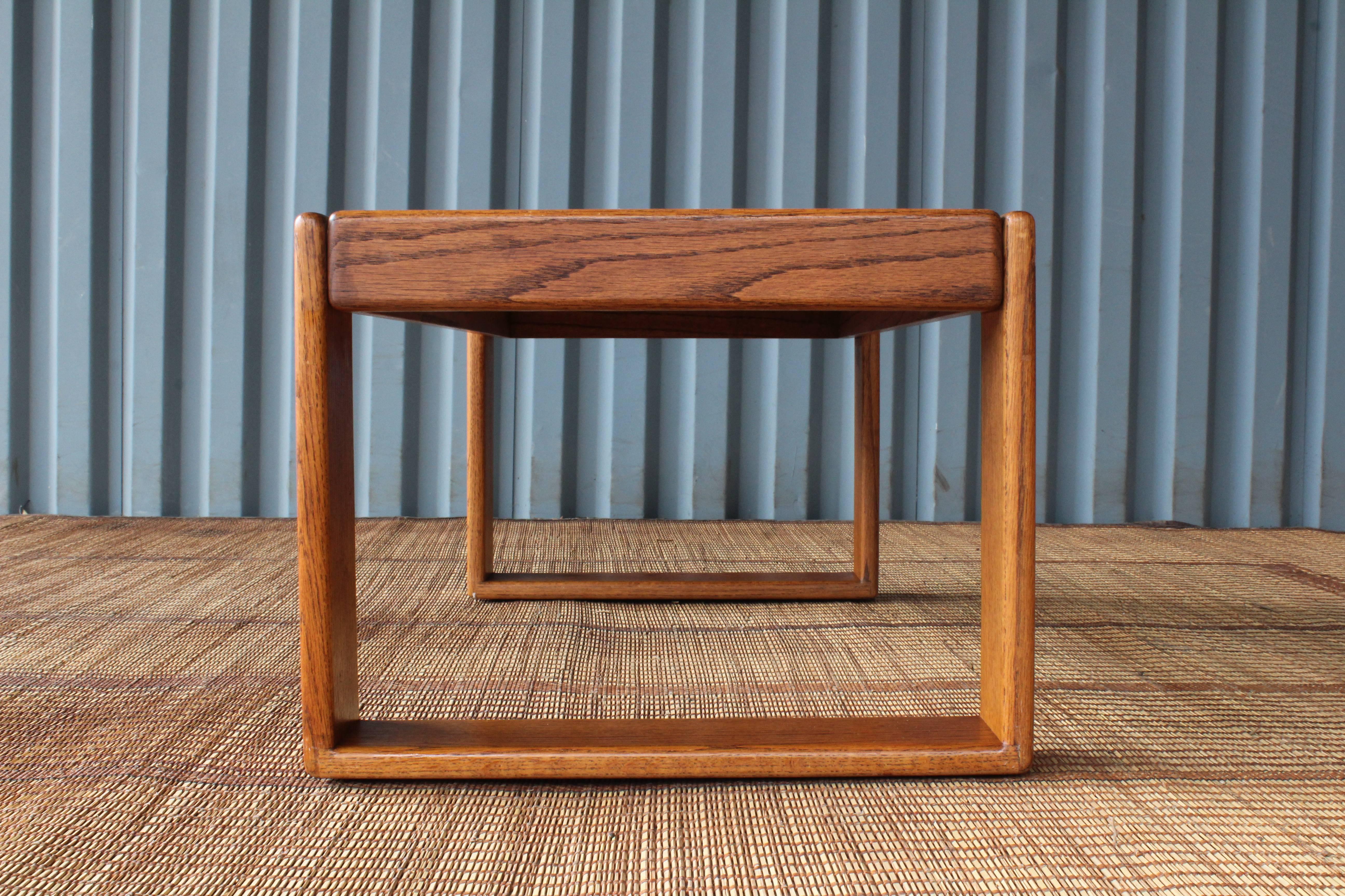 table basse en chêne de parquet des années 1970 Bon état à Los Angeles, CA