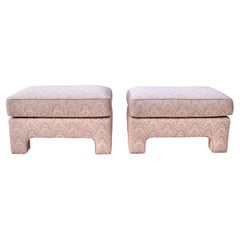 1970's Parsons Ottoman Benches After Milo Baughman