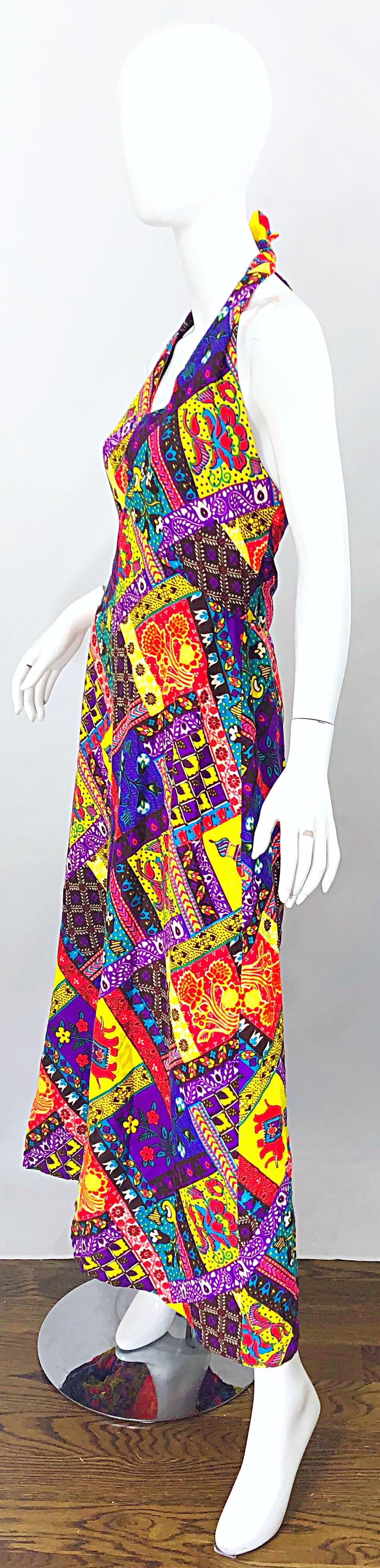 1970s print dress