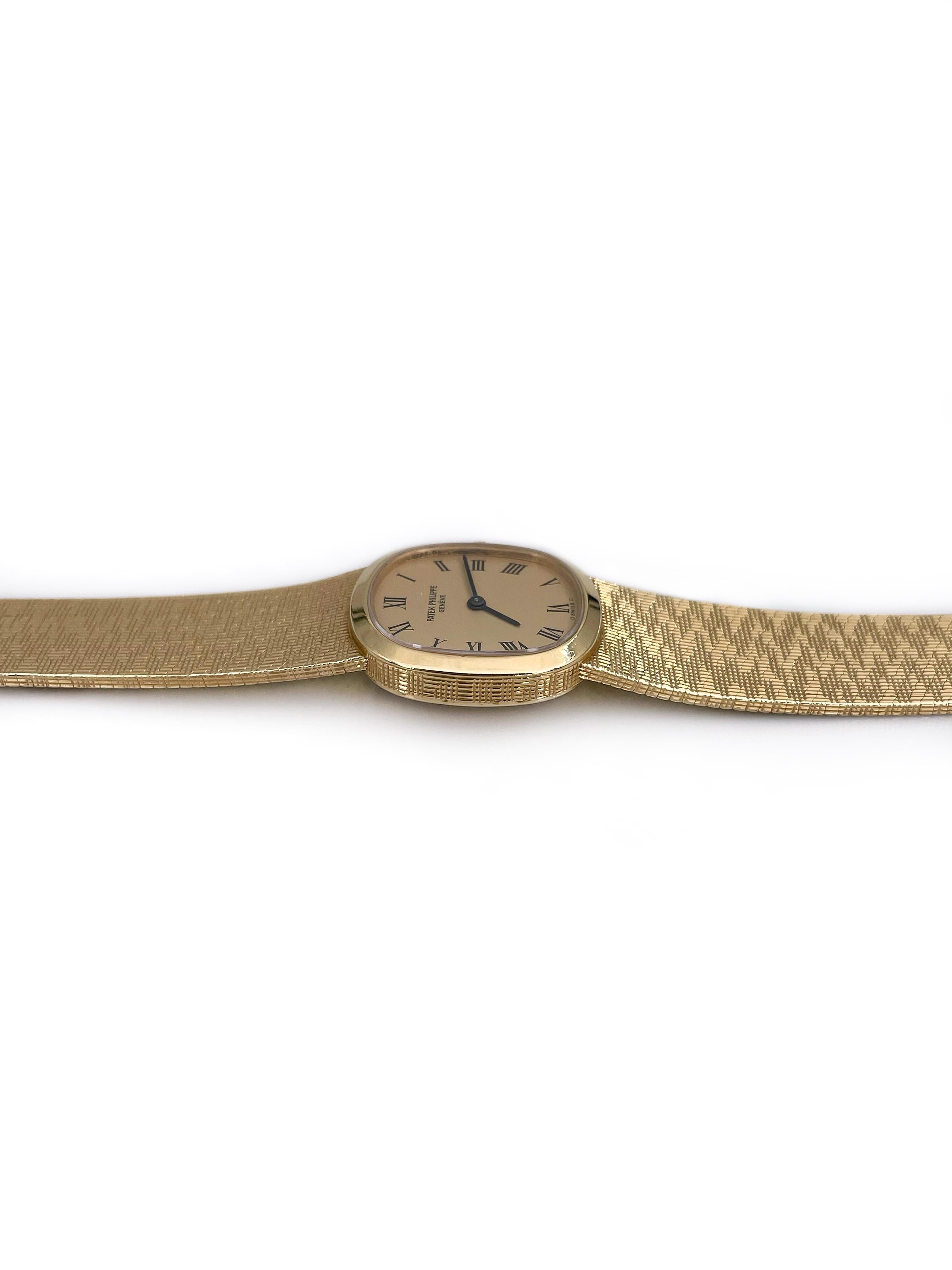 Modern 1970s Patek Philippe 18 Karat Yellow Gold Model 4132/1 Wrist Watch