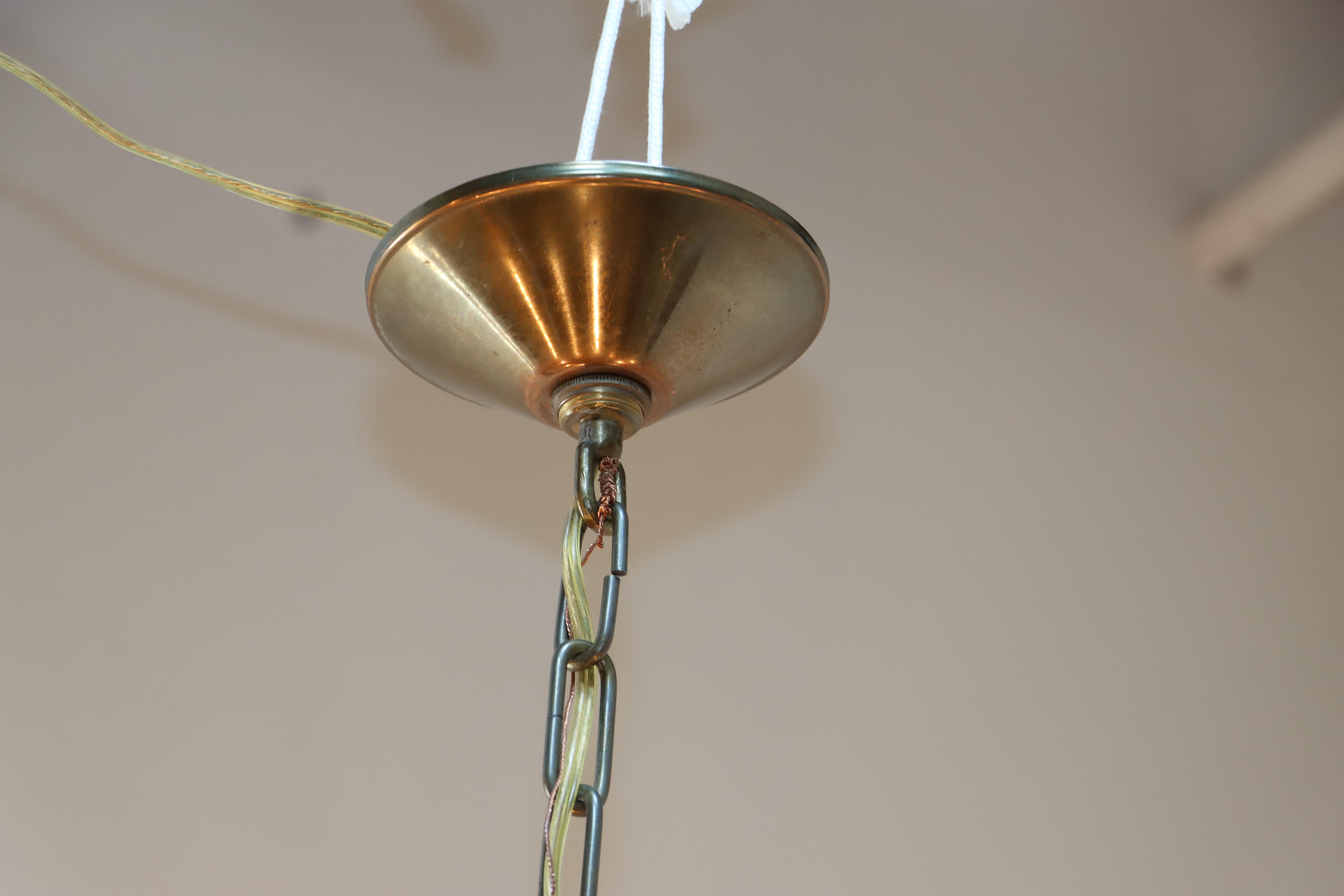 1970s Patinated Brass 12 Arm Chandelier Attributed to Hart Associates For Sale 10
