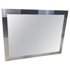 1970s Paul Evans Cityscape Wall Mirror Brushed Steel