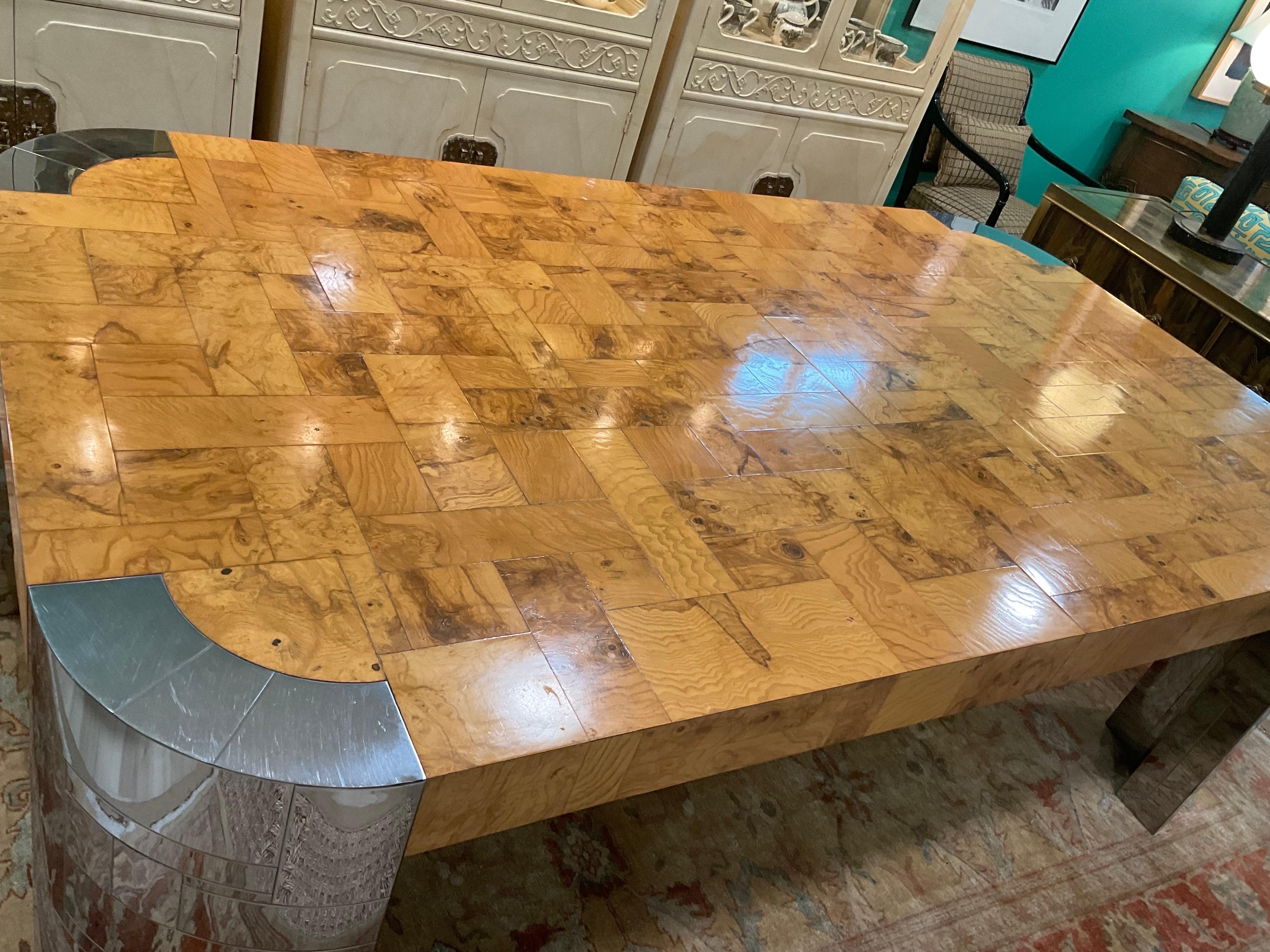 Mid-Century Modern 1970s Paul Evans Iconic Cityscape Dining Table, Signed For Sale