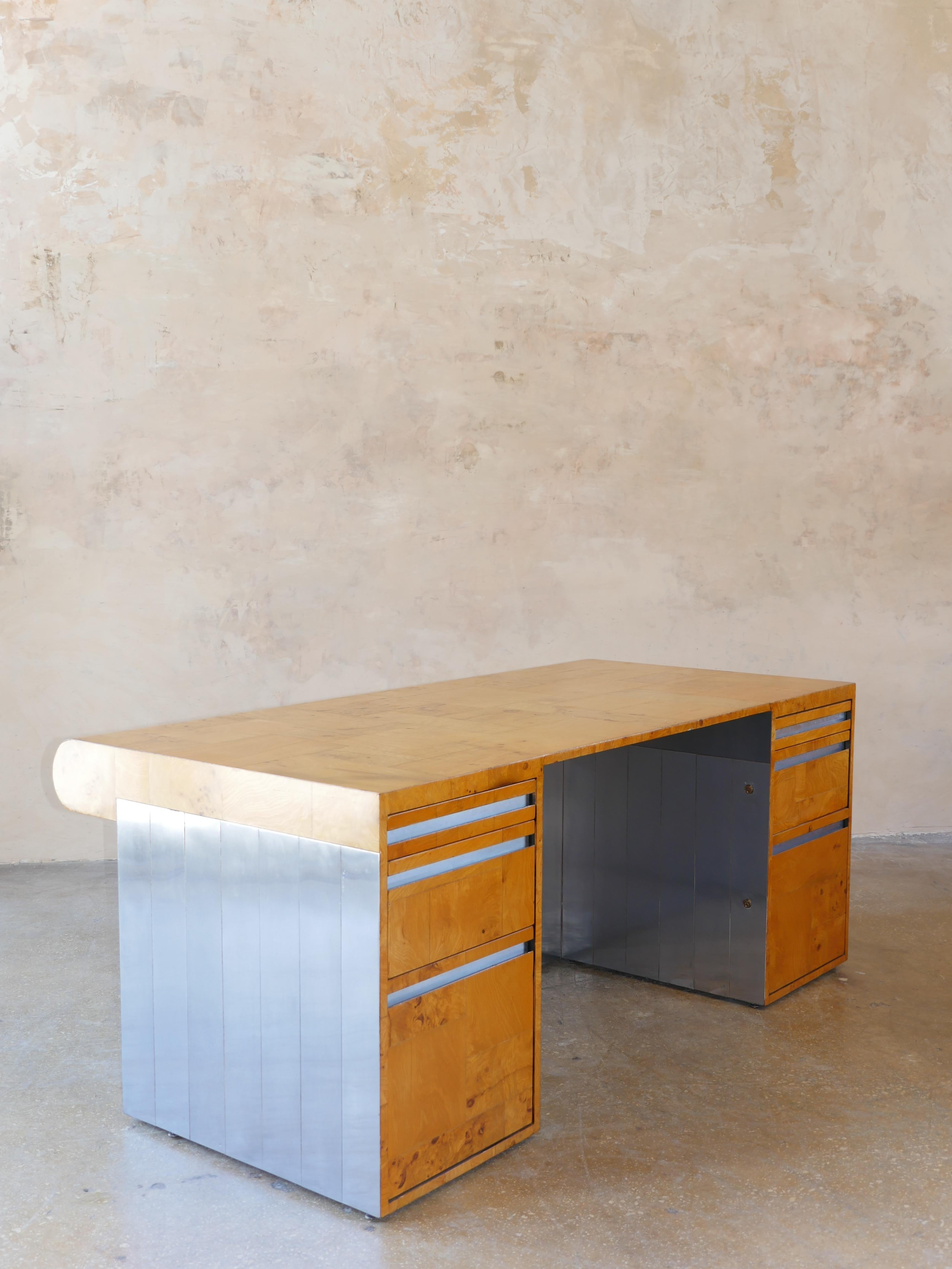 1970s, Paul Evans Studio for Directional Cityscape Executive Desk For Sale 3