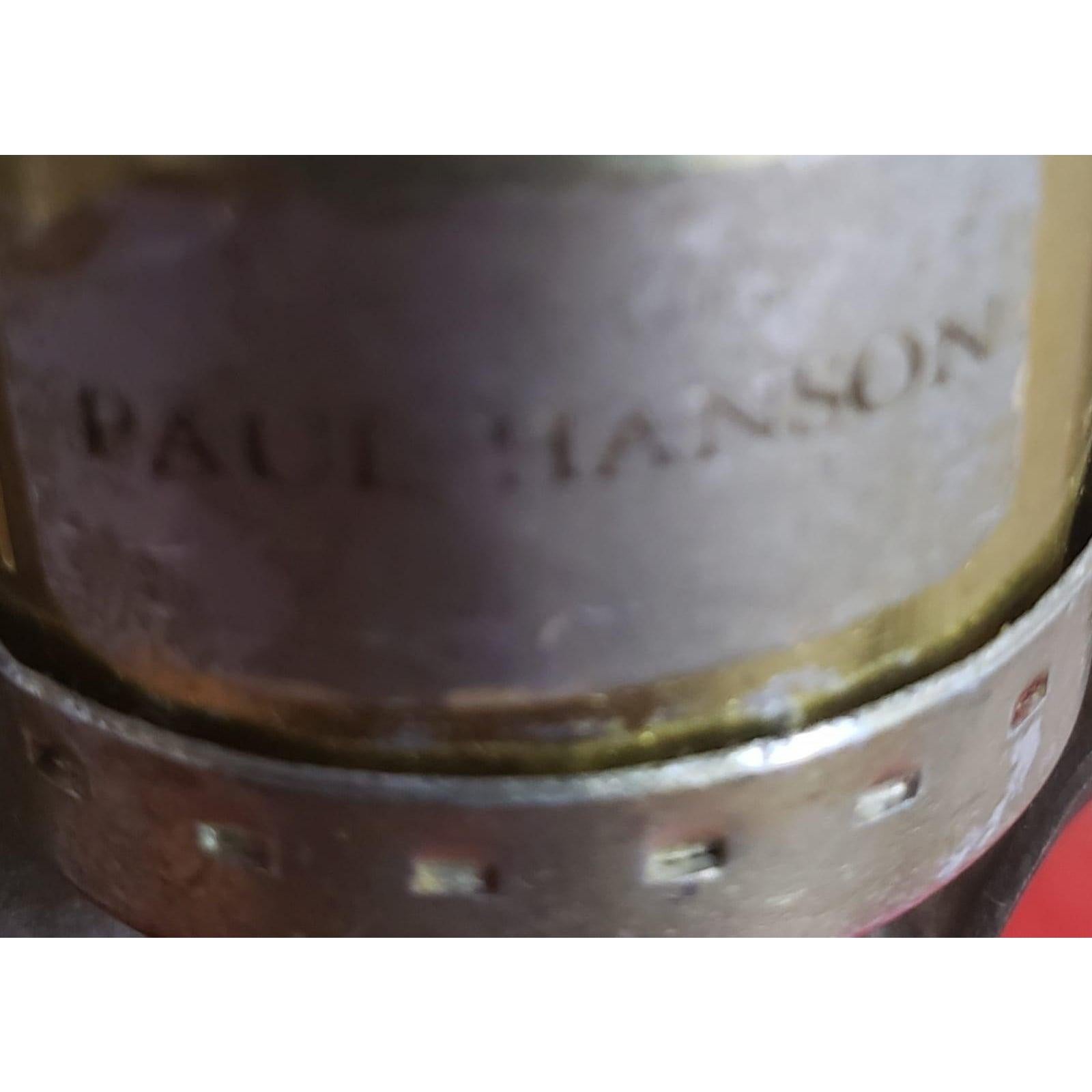 Paul Hanson, handbemalte Metall-Tischlampe mit asiatischem Akzent, 1970er Jahre (Handbemalt) im Angebot
