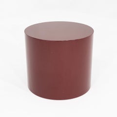 1970s Paul Mayen for Habitat Intrex Drum Side Table in Red Lacquer