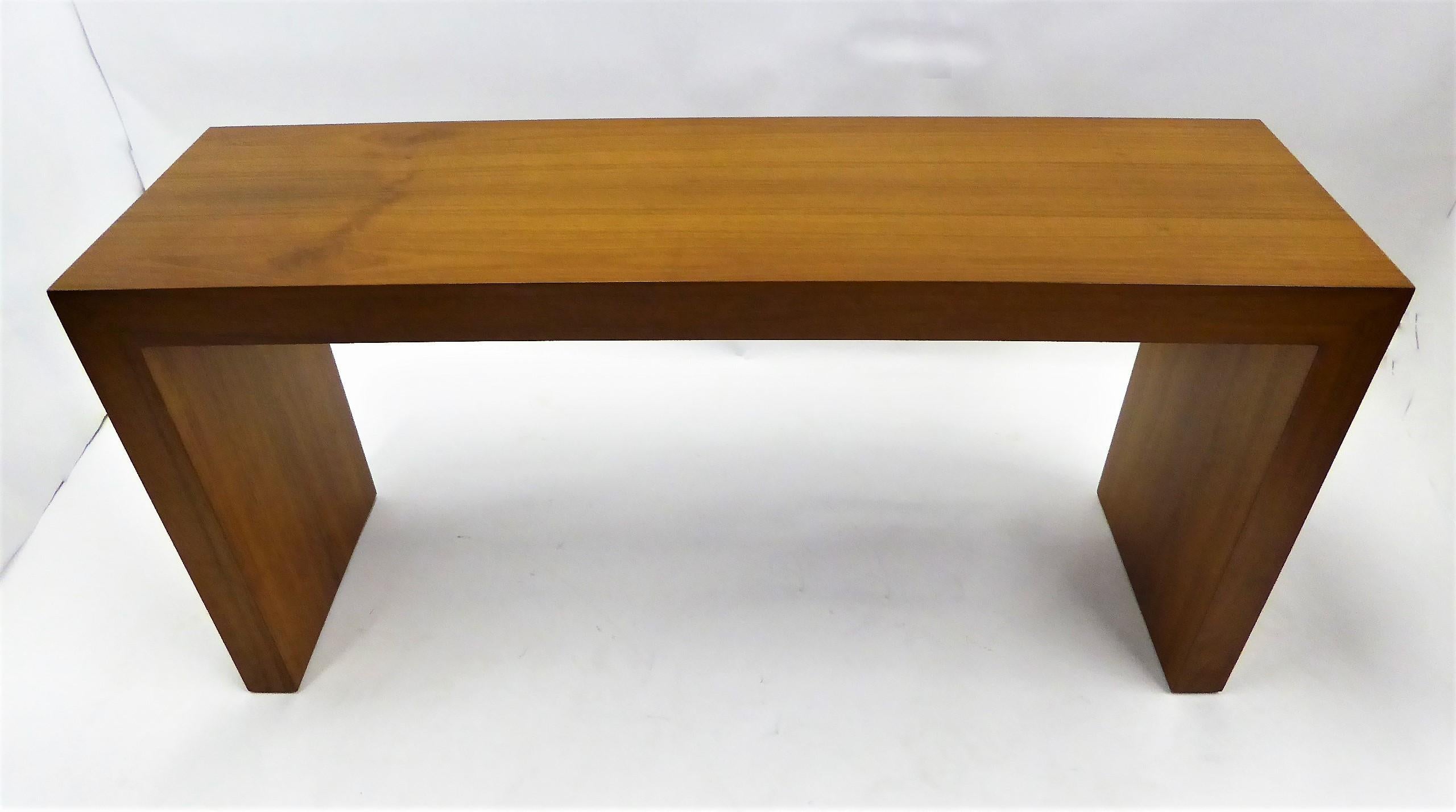 Mid-Century Modern 1970s Paul Mayen Teak Panel Console Table for Intrex Habitat