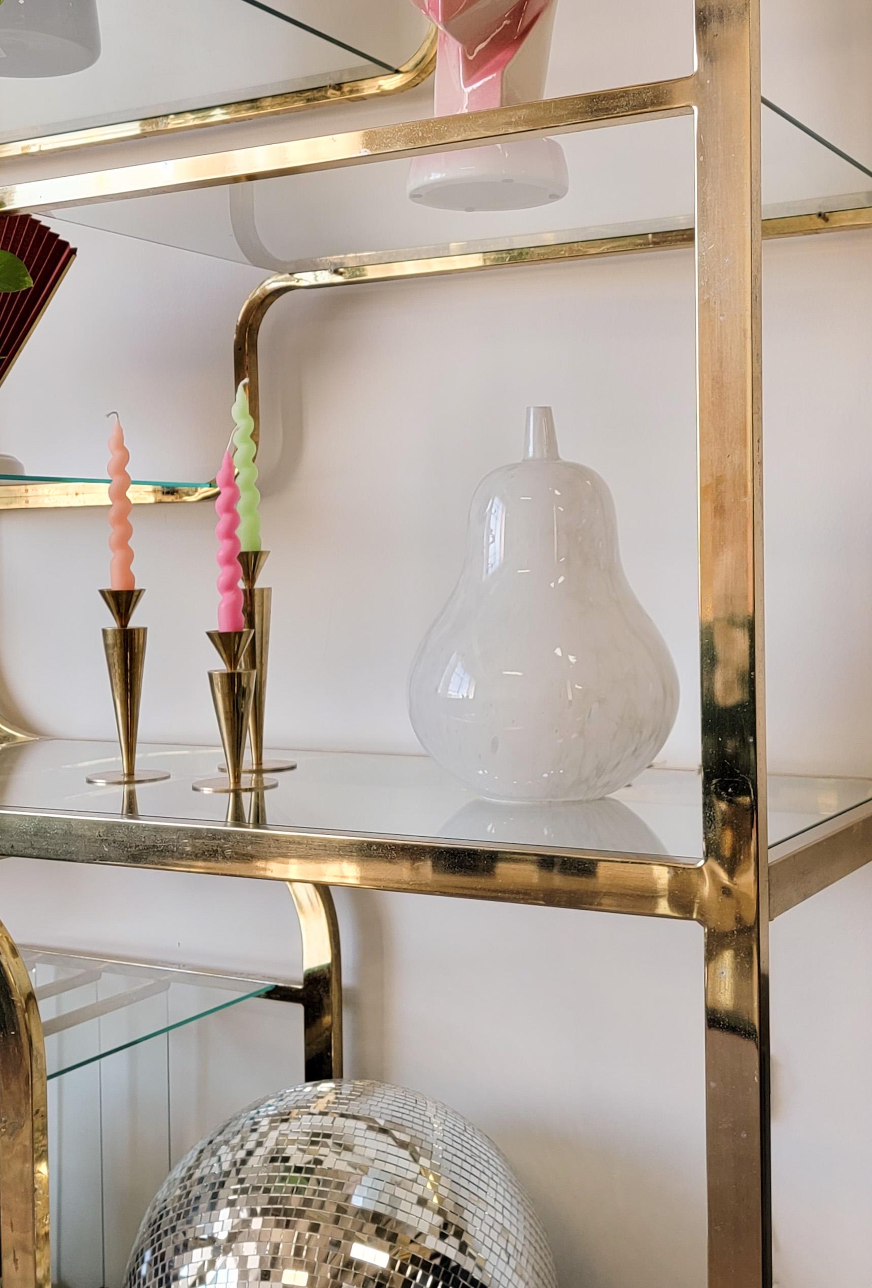Other 1970s Pear Shaped Art Glass Table Lamp Made In Italy