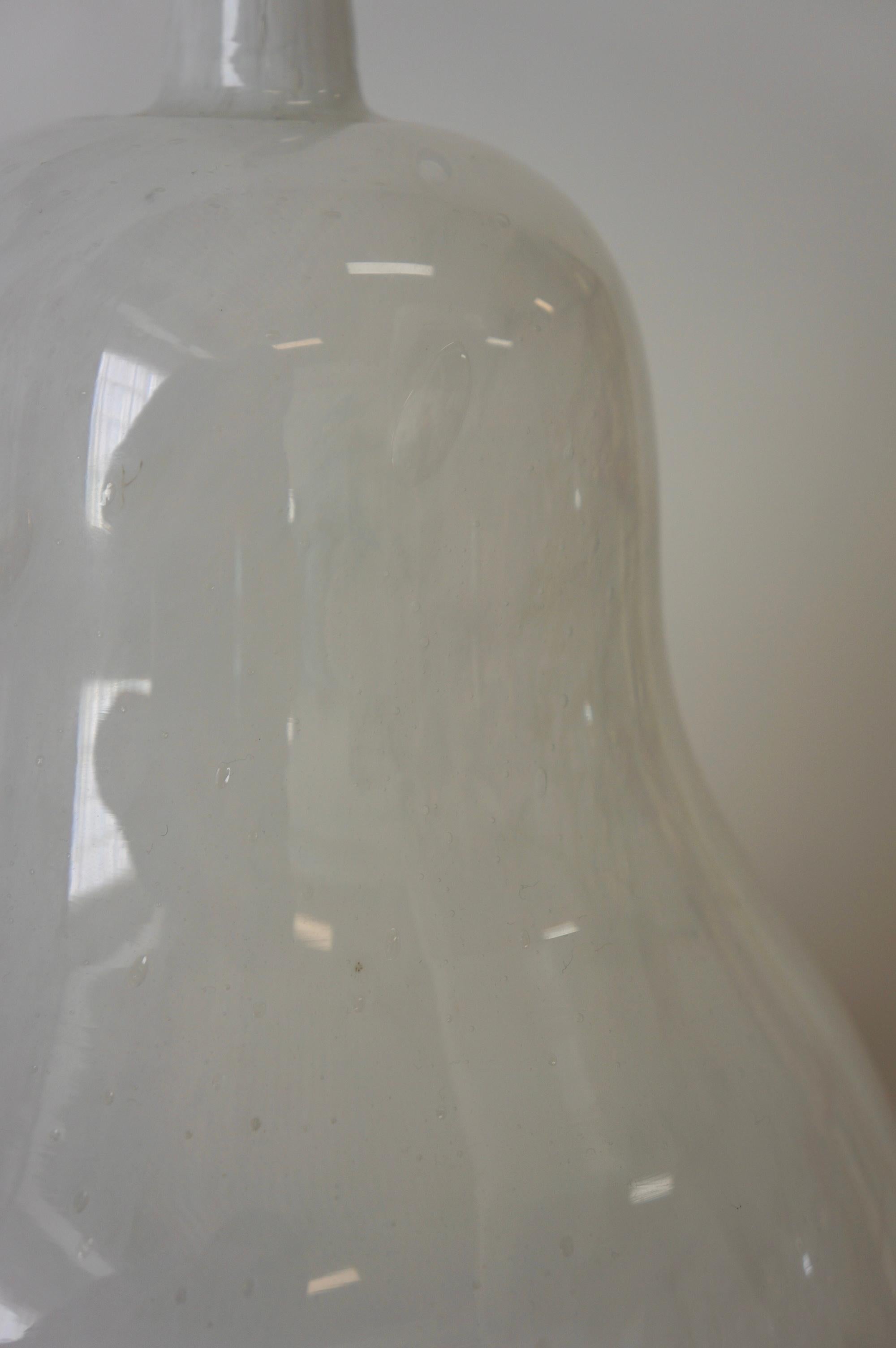 1970s Pear Shaped Art Glass Table Lamp Made In Italy 1