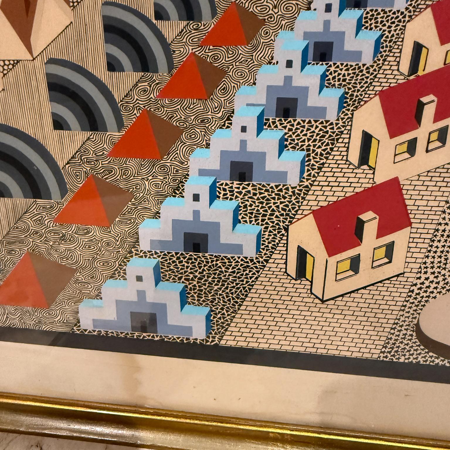 Abstrakte Op-Art-Lithographie von Pedro Friedeberg Kabalah, 1970er Jahre im Angebot 4
