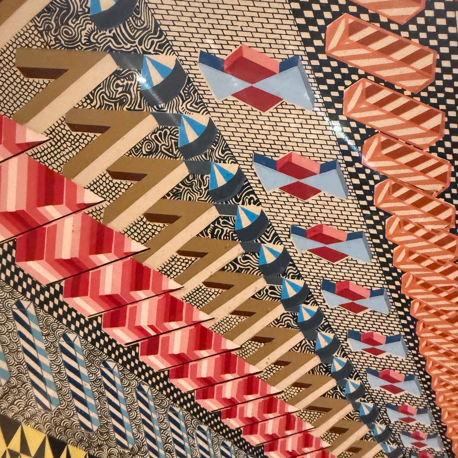 Abstrakte Op-Art-Lithographie von Pedro Friedeberg Kabalah, 1970er Jahre im Angebot 2