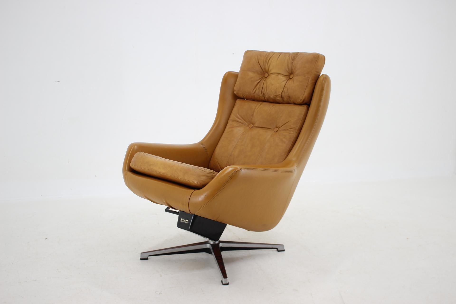 1970er PEEM Leder Verstellbarer Sessel ,Finnland  im Angebot 5