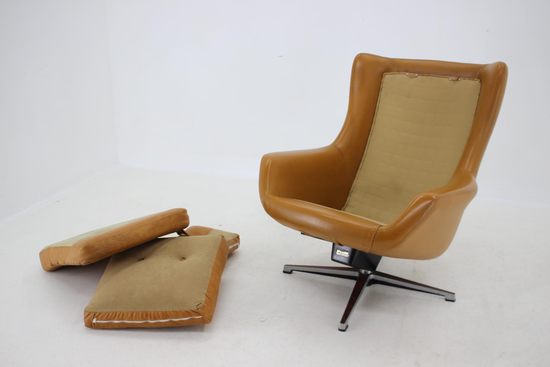 1970er PEEM Leder Verstellbarer Sessel ,Finnland  im Angebot 6