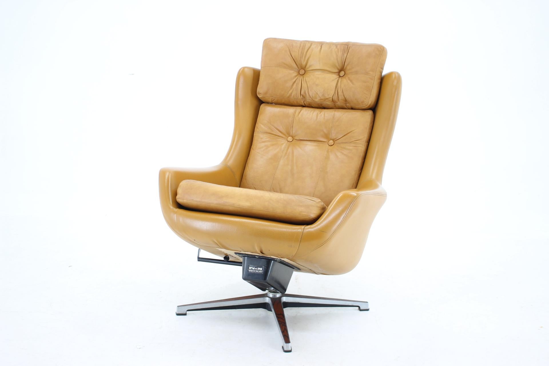 1970s PEEM Leather Adjustable Armchair ,Finland For Sale at 1stDibs