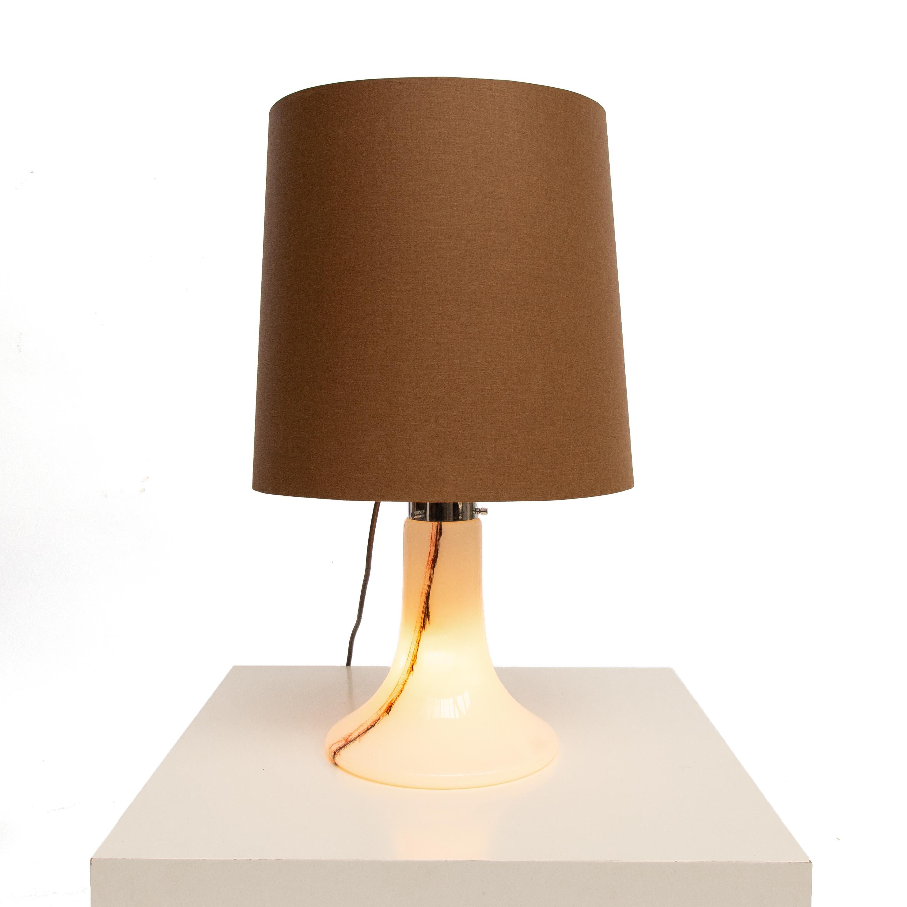 1970er Jahre Peill & Putzler Lido Murano Glas Tischlampe (Moderne der Mitte des Jahrhunderts)