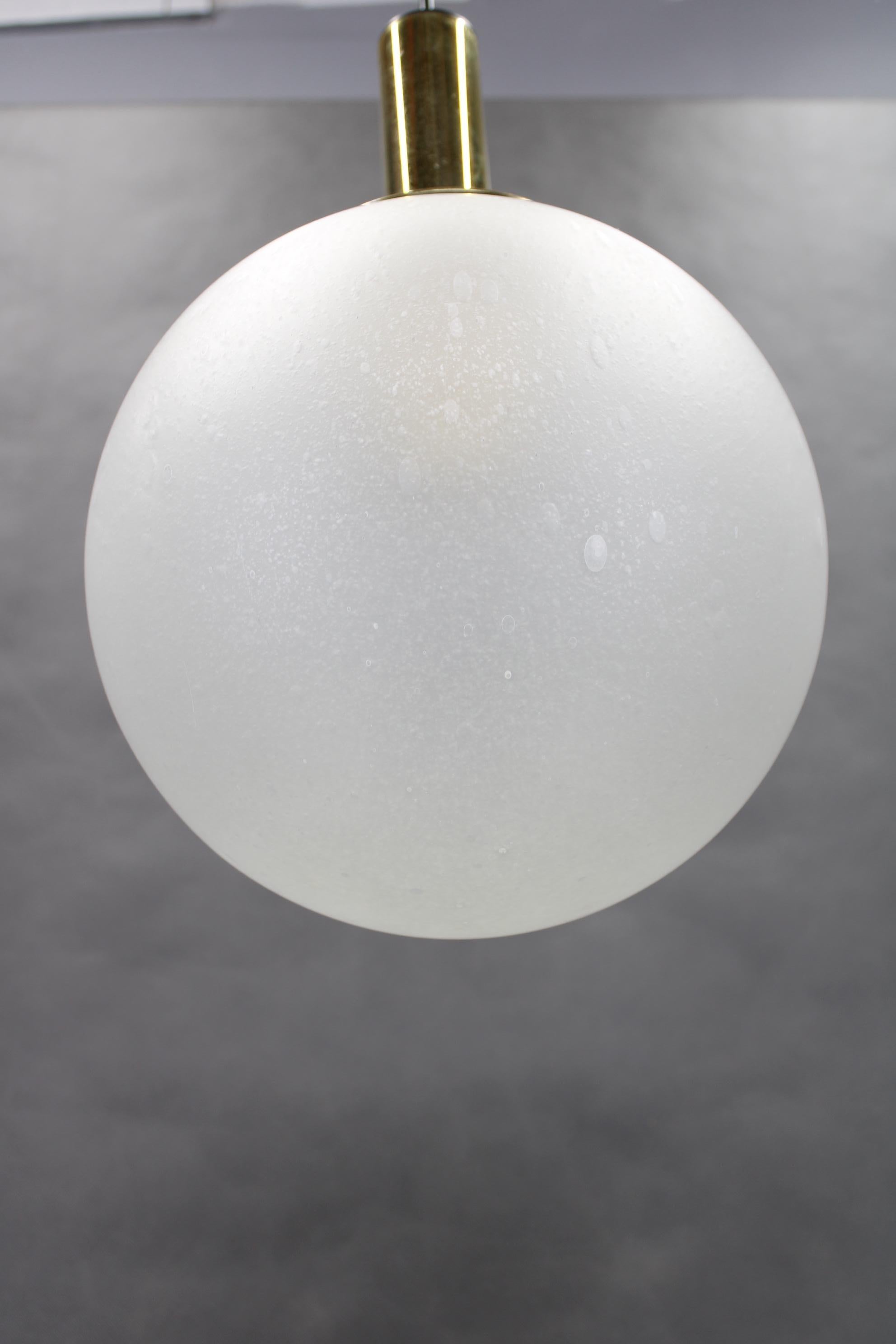 1970s Pendant Glass Light by Targetti , Italy For Sale 4