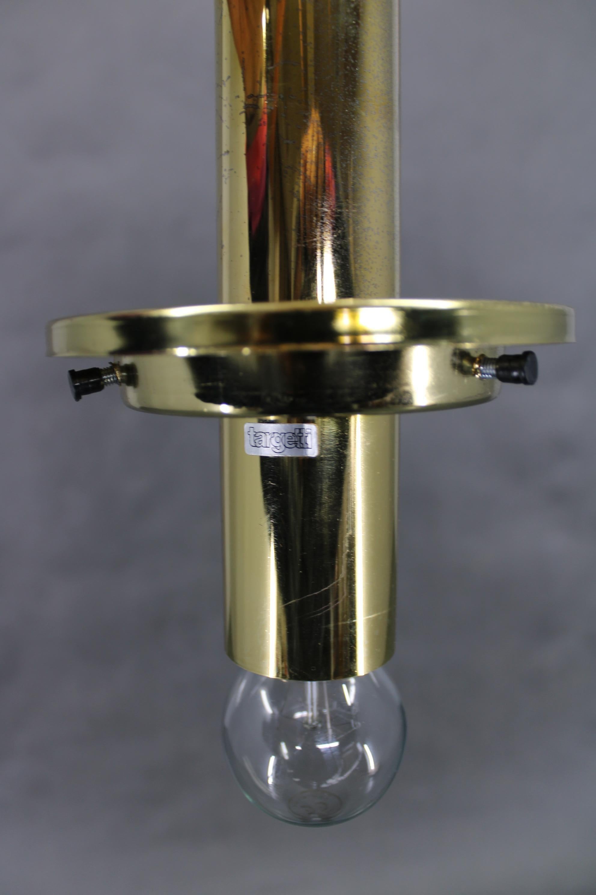 1970s Pendant Glass Light by Targetti , Italy For Sale 6