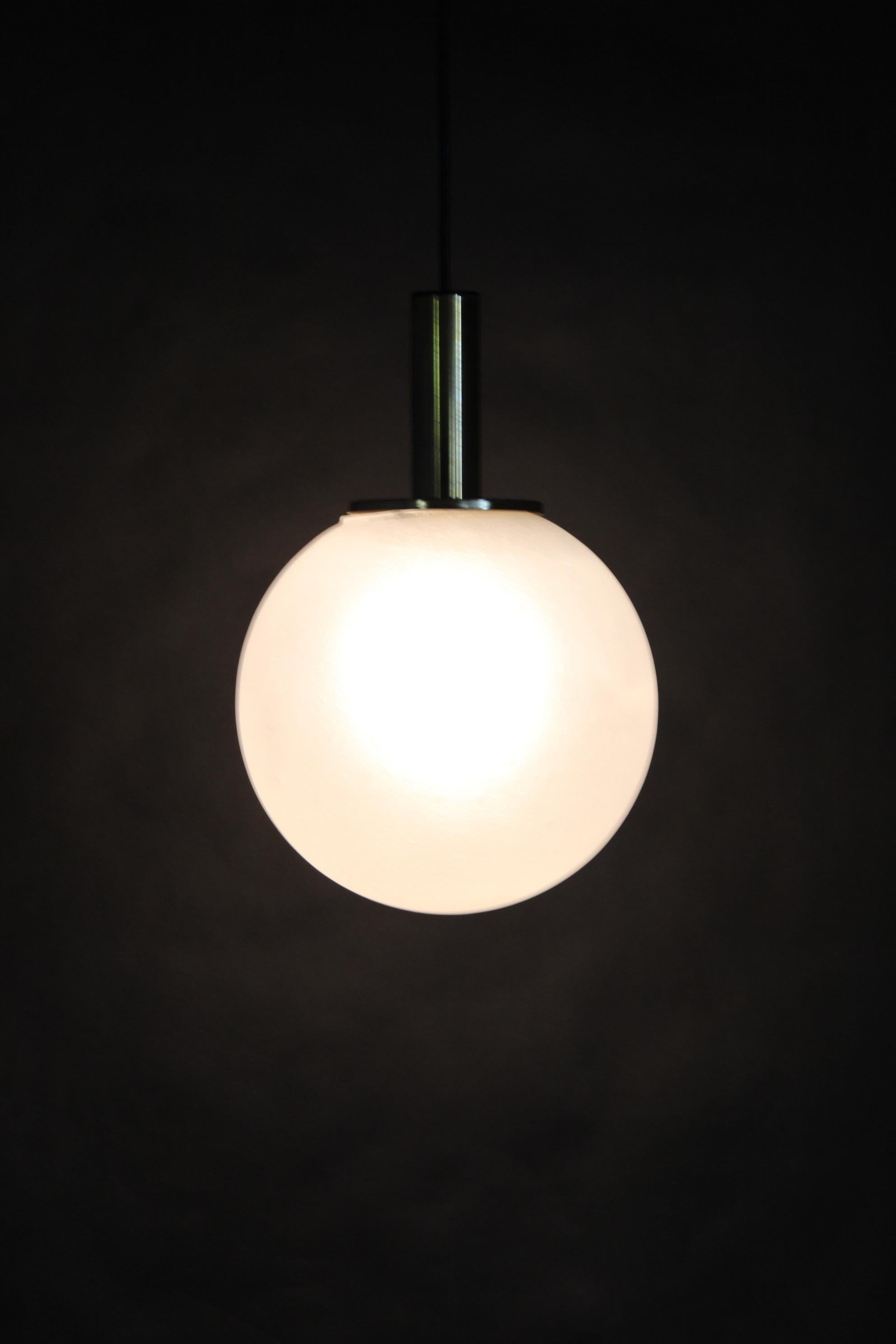 1970s Pendant Glass Light by Targetti , Italy For Sale 7
