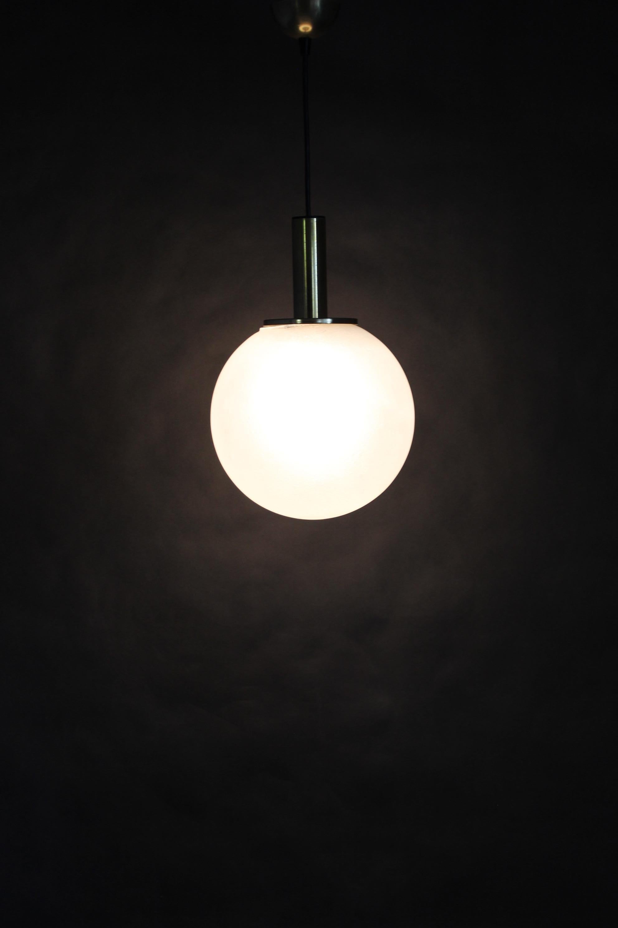 1970s Pendant Glass Light by Targetti , Italy For Sale 8