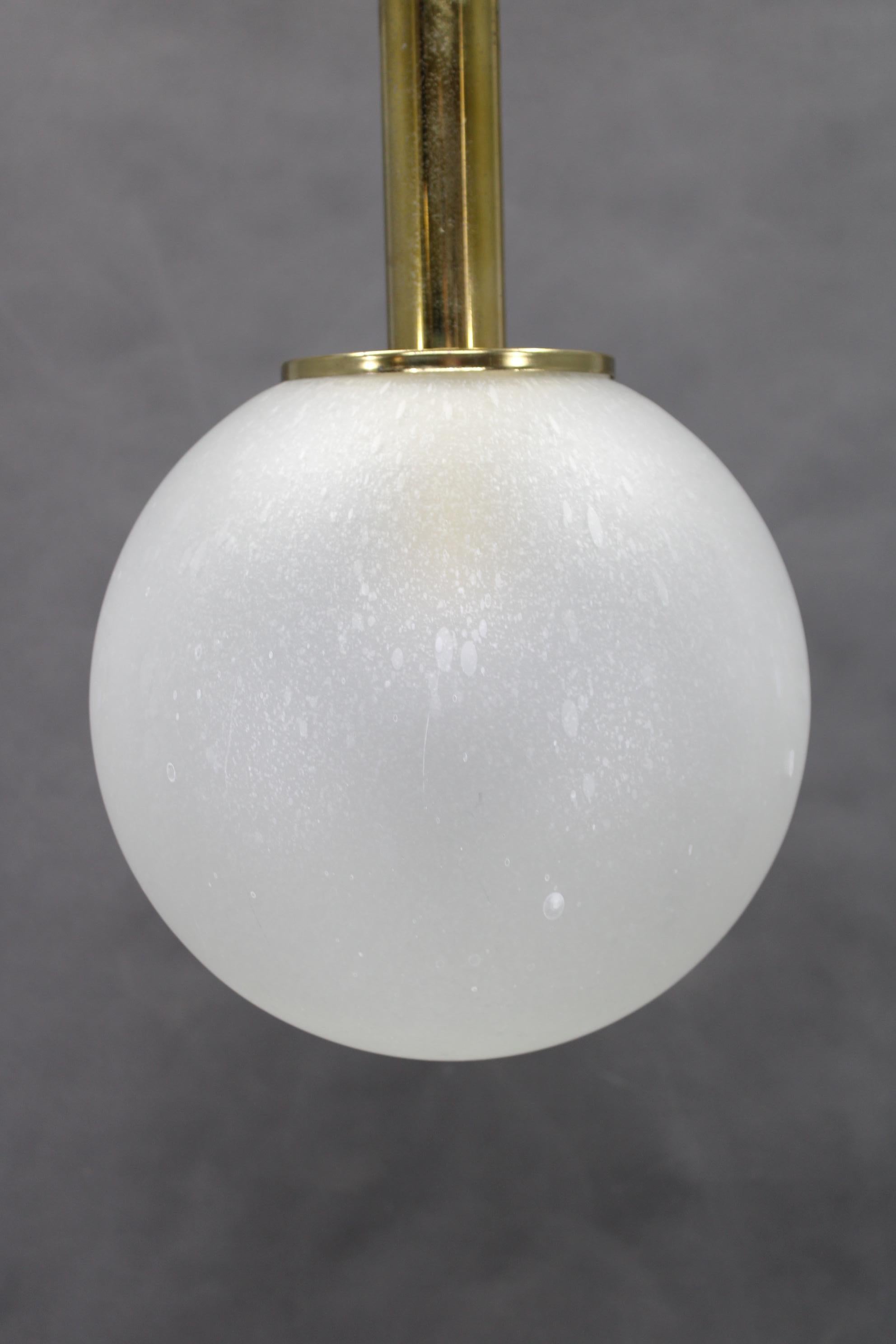 1970s Pendant Glass Light by Targetti , Italy For Sale 1