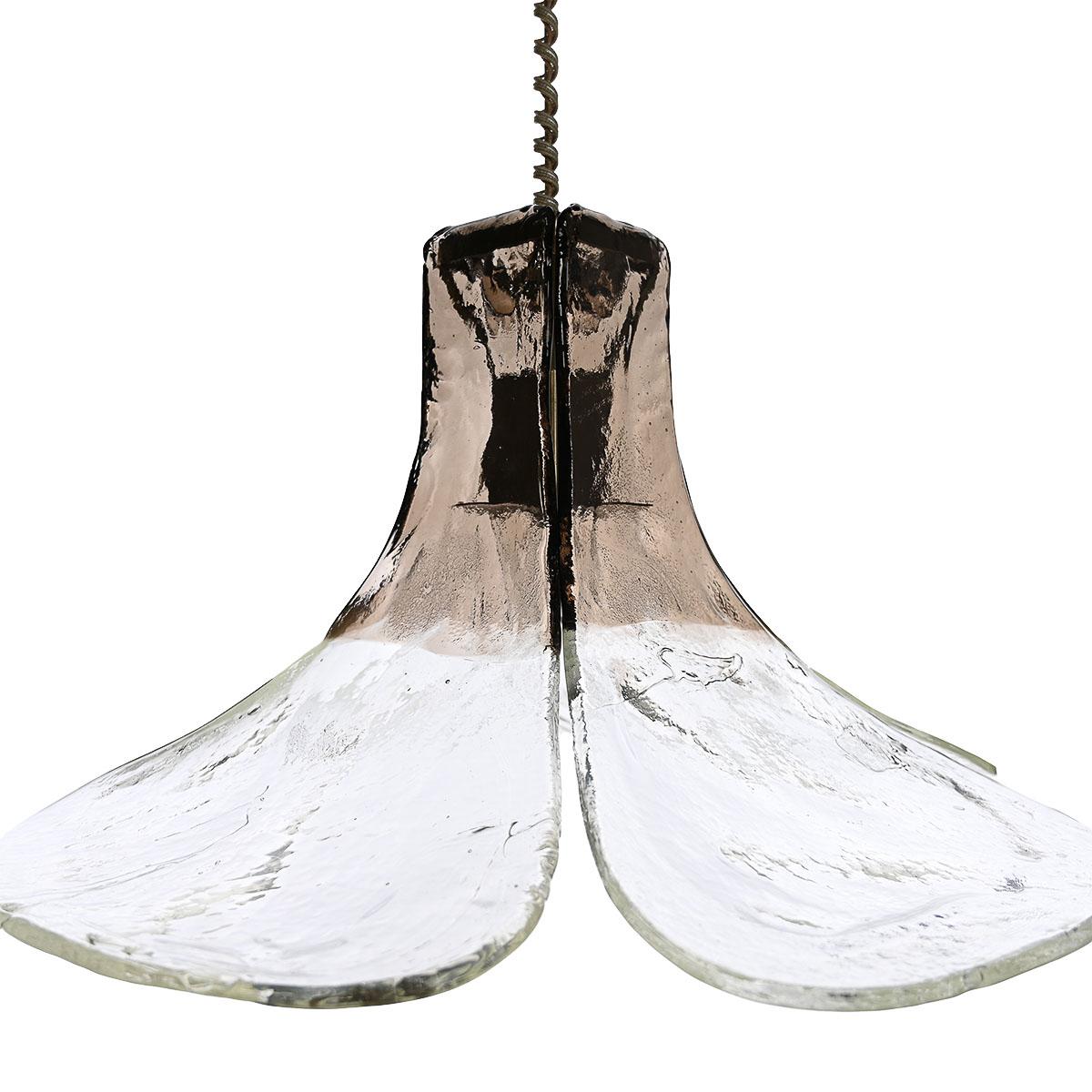 Glass 1970s Pendant Lamp by Carlo Nason For Sale
