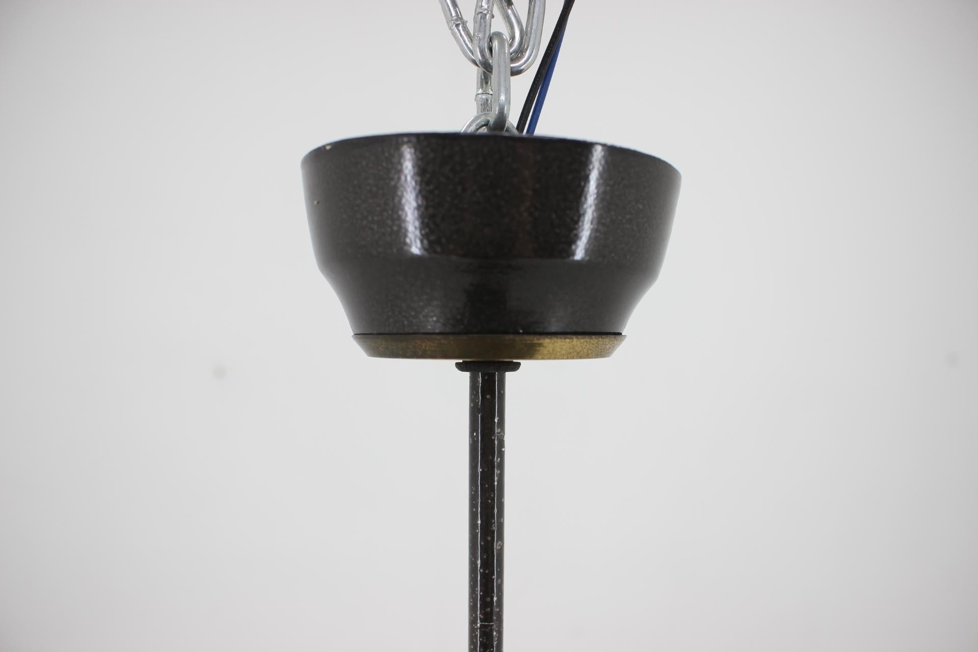 Brass 1970s Pendant Lamp by Ludib, Czechoslovakia For Sale