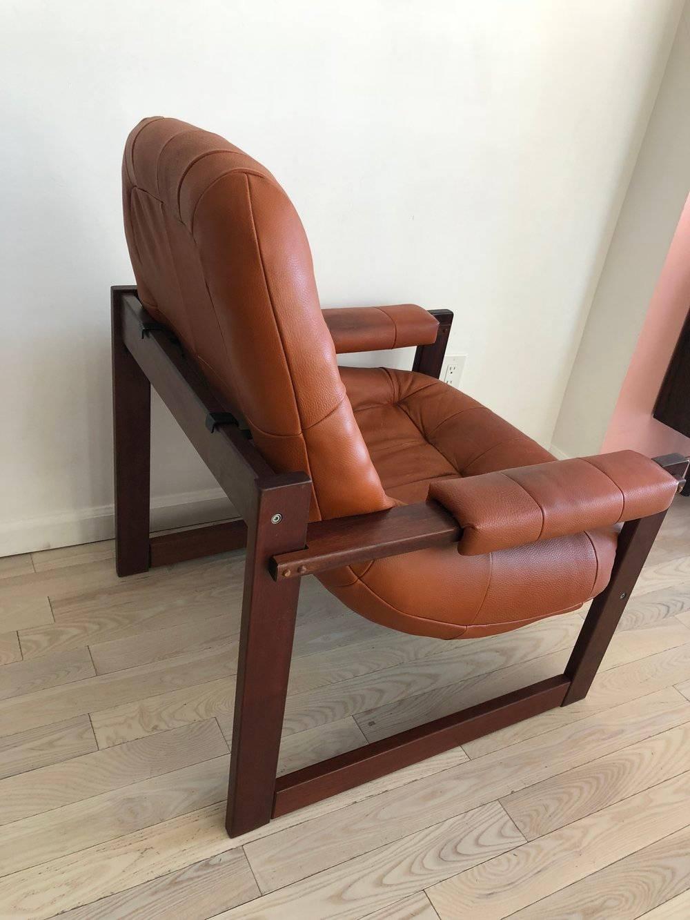 1970s Percival Lafer Brazilian Rosewood and Leather Armchair 5