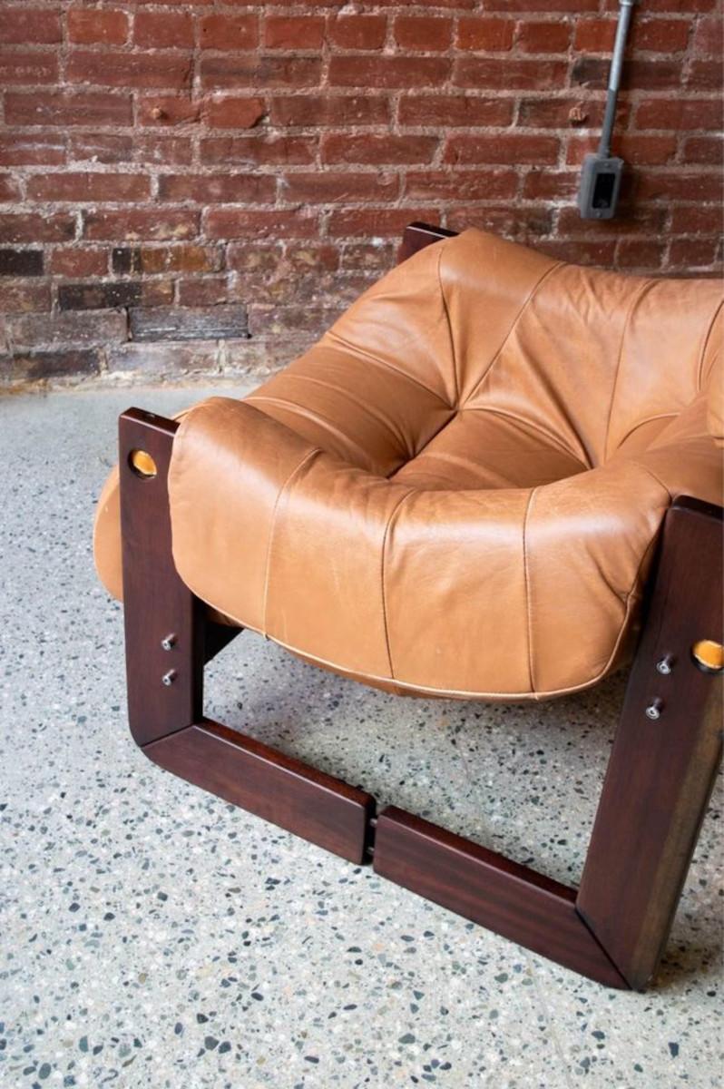 1970s Percival Lafer “MP-97” Chair in Wood and Leather 1