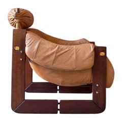 1970s Percival Lafer “MP-97” Chair in Wood and Leather
