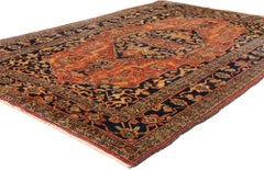 1970's  Persian Heriz Carpet with Traditional Modern Style